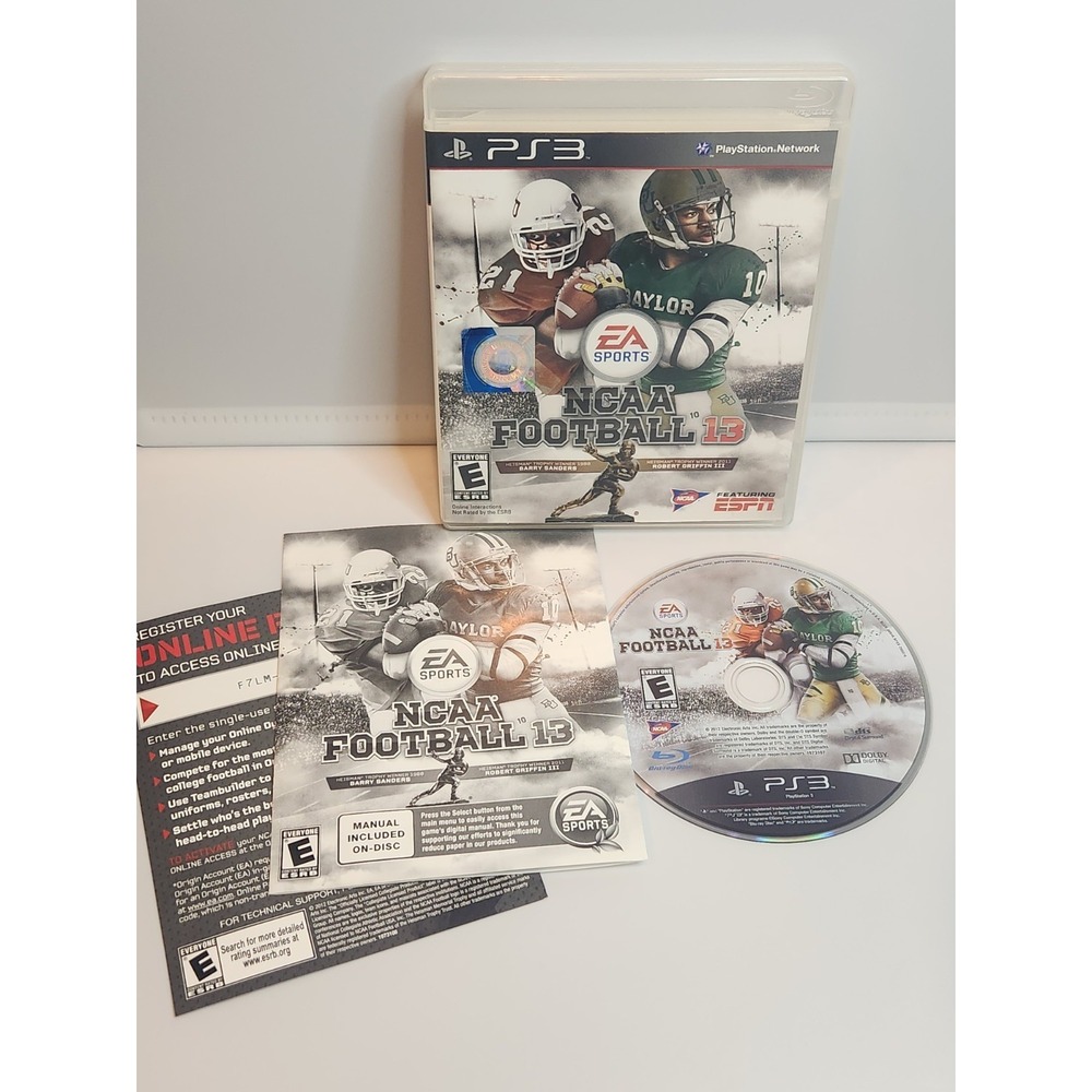 NCAA Football 13 Sony PlayStation 3 PS3 Video Game Disc Manual Case